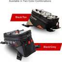 TUSK Olympus Small Tank Bag 4.5L, YKK Zippers, Clear Map/Phone Pocket & Cable Port, Rain Cover, Reflective Logos Universal Mount for Adventure & Dual Sport Bikes