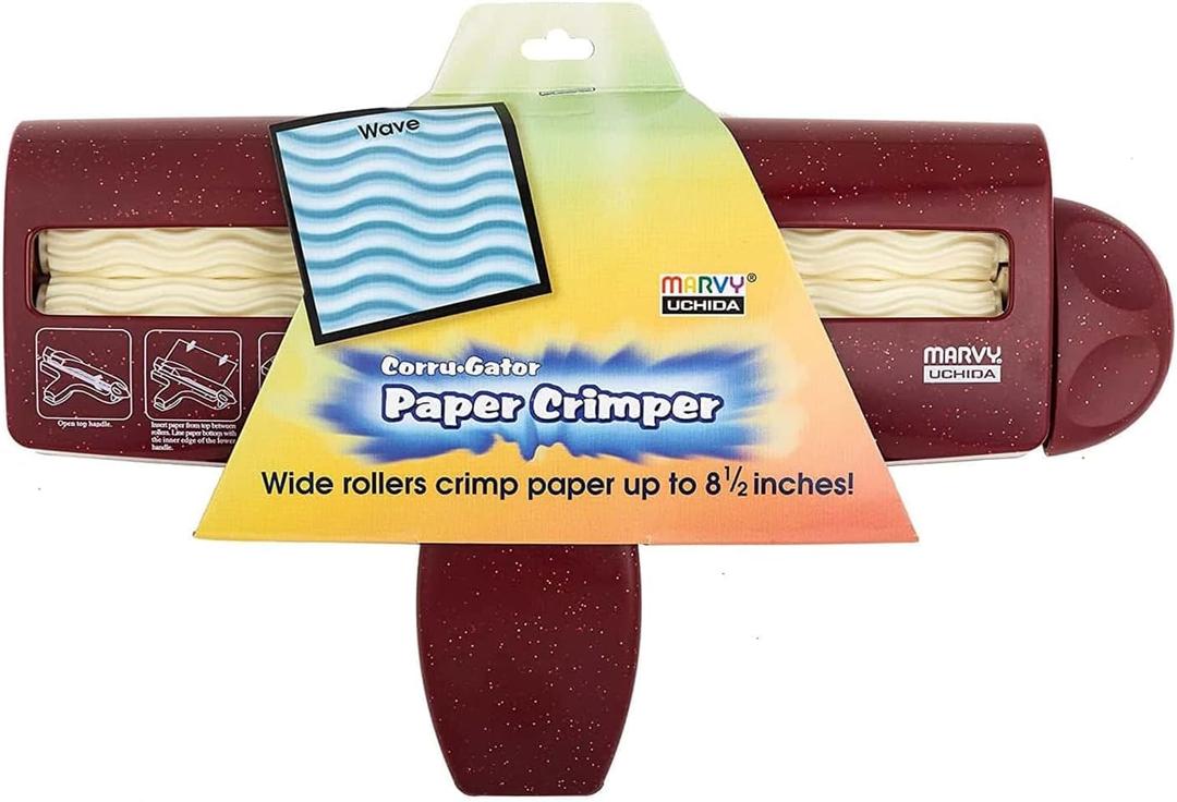 UCHIDA Corru-Gator Paper Crimper 8.5"-Wave,Blue