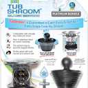 TubShroom Tub Drain Hair Catcher Combo Pack with Silicone Stopper, Black Chrome – Protector and for Bathroom Drains, fits any standard bathtub drain measuring 1.4” to 1.8” wide, Pack of 6