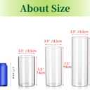 Glass Cylinder Vases Set of 24, Hewory Tall Clear Vase for Centerpieces, Glass Hurricane Candle Holders for Pillar or Floating Candles, Round Vases for Wedding Anniversary Events Table Decor, 3.3in