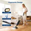 NEWBULIG Steam Mop for Hardwood/Tile/Carpet, Lightweight Steamer Cleaner for Floor Cleaning, 16.4 FT Cord and 2 Washable Pads