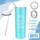 Potchen 6 Pack Administration Professionals Day Best Administrative Assistant Ever Appreciation Gift Cup Bulk Stainless Steel Tumbler with Lid and Straw(Administrative Assistant)