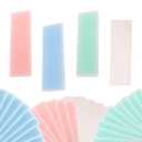 YouU TFYU Washi Cards, 40 Pcs PVC Tape Sample Board Paper Tape Board, 5x15cm Red Blue Green Clear Color