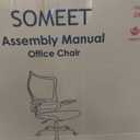 SOMEET Office Chair Ergonomic Desk Chair - Comfy Mesh High Back Office Chair with Lumbar Support Wheel Home Desk Office Chairs Flip up Armrest Executive Rolling Swivel Task Computer Chair Black Silver