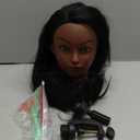 26" Mannequin Head,100% Real Human Hair Mannequin Head, Braiding Cosmetology Manikin Doll Head for Hair Styling Training with Table Clamp,Braiding Set(Light brown) Hair Extensions