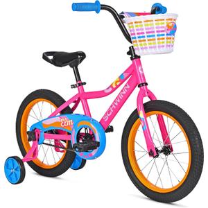 Schwinn Elm 16-Inch Bike for Kids Ages 5-7, Built for Safety and Comfort, Quick Assembly, Beginner Training Wheel Bicycle