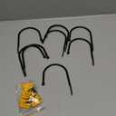 Meetart Decorative Curtain Drapery Holdbacks, Curtain Tiebacks Simple Vintage Rustic Style Decor，8 Pack, Black，Come with Screws。