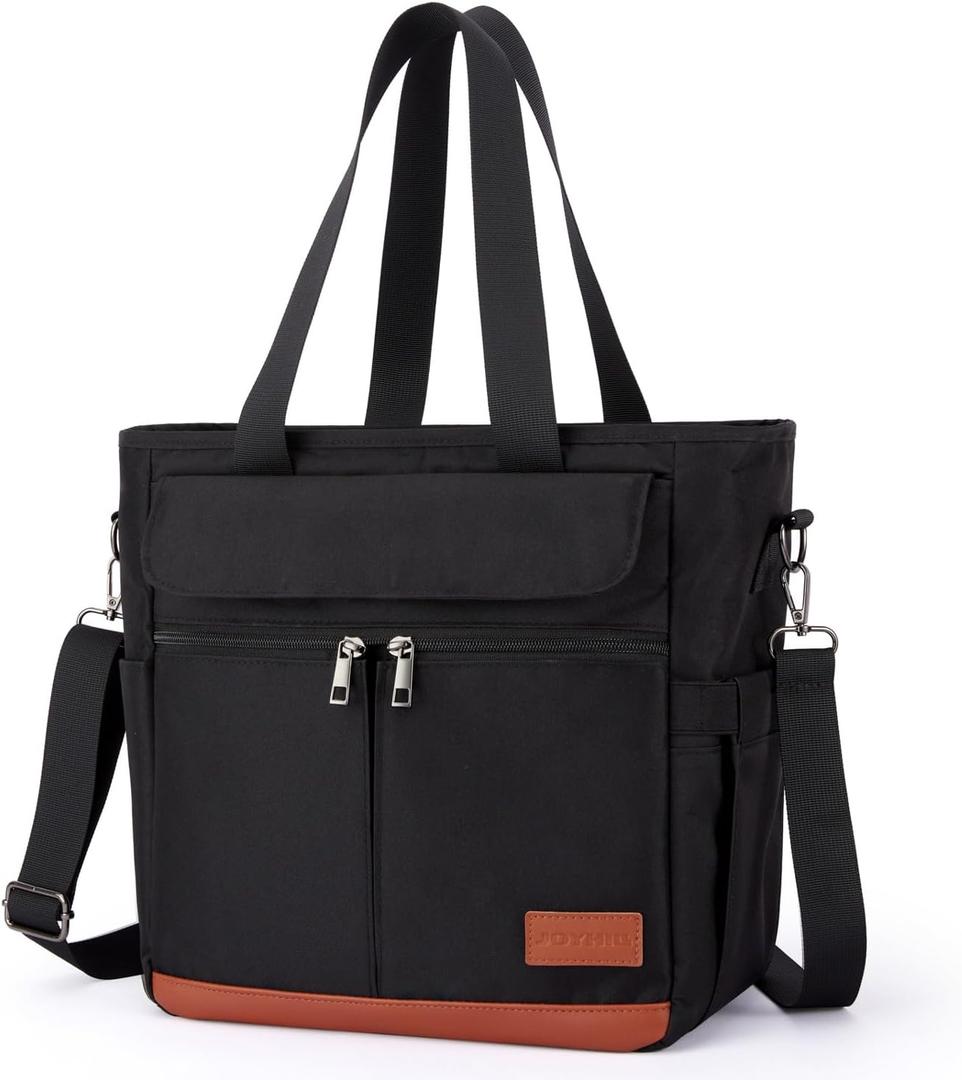 JOYHILL Lunch Bag - Insulated, Leakproof Lunch Tote with Shoulder Strap for Adults - Work, Picnic, Camping, Beach (C-BLACK)