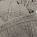 EVERGRACEHOME 100% Cotton Modern Lines Quilt Set Queen Size, Pre-Washed Soft Striped Coverlet Bedspread, 3 Piece Lightweight Bedding Set for All Season, with 2 Pillow Shams, Mushroom Brown