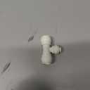 John Guest Speedfit 3/8 Inch x 3/8 Inch x 1/4 Inch OD Reducing Tee, Push to Connect Plastic Plumbing Fitting, PP30121208WP