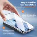 UNBREAKcable 3-Pack Screen Protector for iPhone 15, Double Shatterproof Tempered Glass [Easy Installation Frame] [99.99% HD Clear] [9H Hardness] [Full Coverage] [Case Friendly] for Apple 15 6.1 inch