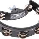 RhythmTech DST10 Drum Set Tambourine Nickel Jingles, Black
