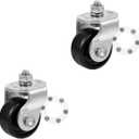 HOMSFOU 2Pcs Trailer Jack Front Wheels Swivel Replacement Heavy Duty Steel Car Jack Accessories 2 Ton Load Capacity for Material Handling and Towing (7.00X5.00X4.00CMx2pcs)