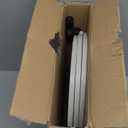 Small Round Side Table - 3-Tier Oval Accent Table for Small Spaces, Rustic Wood and Metal Couch End Table, Nightstand for Bedroom or End Table Living Room, Easy to Assemble, Greige (1-Pack)