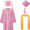 LMYOVE Kindergarten Graduation Cap and Gown Set Preschool Graduation Gown Cap