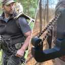 1 Pair Molle Hook for Saddle Hunting - Plastic Clips for Bow Storage, Climbing Sticks, and Tactical Gear with Easy Installation on Molle Platforms (Orange)