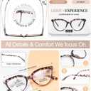 MARE AZZURO Large Reading Glasses Women Large Cat Eye Readers 1.0 1.25 1.5 1.75 2.0 2.25 2.5 2.75 3.0 3.5 4.0 5.0 6.0