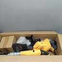 Cordless Tiller Cultivator Compatible with DEWALT 20V MAX Battery(Tool Only), Folding Electric Rototiller for Garden with 40 Steel Tines 310RPM, 9.1In Tilling Width and 6.3In Depth (Yellow Black)