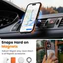 DEERLAMN Strong Magnetic Case for iPhone 16 6.1-Inch,[Compatible with Magsafe][Military Grade Drop Protection] Translucent Matte Shockproof Protective Phone Cover-Frosted Orange