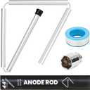 Flexible Magnesium Water Heater Anode Rod- Magnesium Anode Rod for Reliance, Rheem, Richmond, Kenmore, GE, 44 Inch Long, 0.8 Inch Diameter, 3/4 Npt Thread, 1-1/16 Inch Hex Socket Tool and Teflon Tape