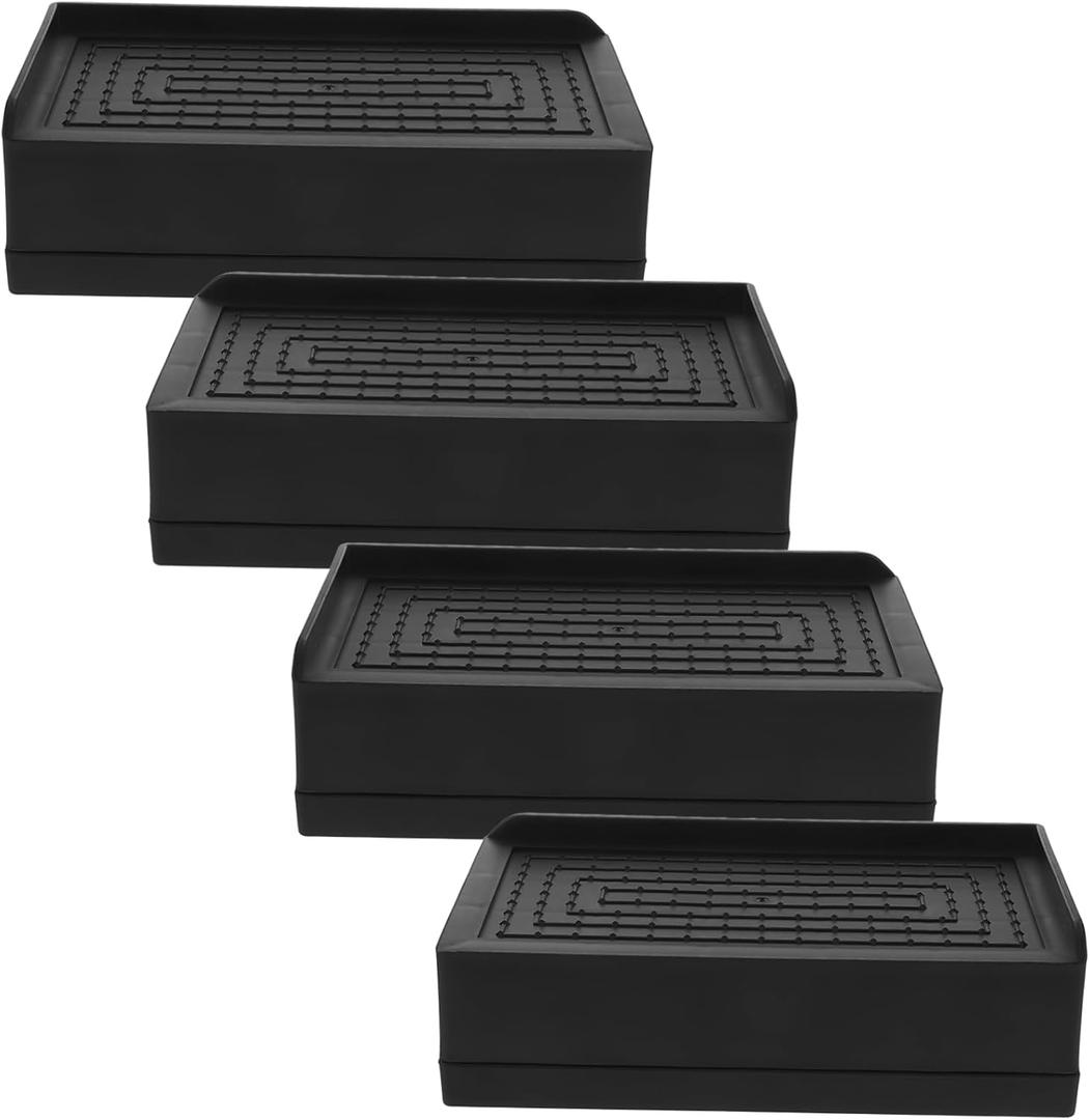 TEHAUX 4pcs Heavy Duty Furniture Risers for Bed Sofa and Table Height Adjustable Blocks Base Supports Large Furniture up for Home Use