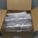 100PCS 16 oz Disposable Plastic Cups with Flat Lids and Clear Straws, Round Bottom To Go Iced Coffee Cups, BPA Free Holiday Cups for Smoothies, Cold Drinks, Coffee Shop, Juice Bars, Takeout, Office