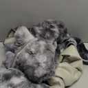 Fluffy Faux Fur Recliner Couch Chair Cover- Gradual Change Plush Non-Slip Slipcover, Lazy Boy Recliner Slipcover Covers Stay in Place Washable Furniture Protector Fits Reclining Sofa (Grey)