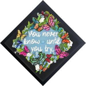 12"x12" Black Graduation Cap Shadow Box Frame, Display Case for Graduation Cap with 10 Push Pins Shadow Box,Graduation Memories Frame,Grad Keepsake for Tassel, Photos