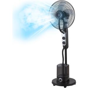 16" Misting Standing Fan for Bedroom, 70 Oscillating Pedestal Fan, 3 Speeds, AC Copper Motor, 4L Independent Humidifier, Anti-Dry Burn, and Wheels, Quiet Floor Fan for Home, Office, Bedroom