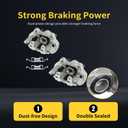 Rear Left & Right Brake Calipers Fit for Dodge Durango 2011-2020 V6 3.6L/ V8 5.7L, Jeep Grand Cherokee WK2 2011 2012 2013 2014 2015 2016 2017 2018 2019 2020 18-B5300 18-B5301
