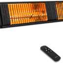 ThermoMate Infrared Electric Patio Heater, 3000W Carbon Fiber Heating for Outdoor/Indoor, Porch, Deck, Garage with Remote 24 Hours Timer, Hard Wired 240V