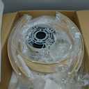 20'' Caged Ceiling Fans with Lights, Boho Flush Mount Ceiling Fan with Light, Rattan Bladeless with 6 Speeds, Low Profile Remote Control for Bedroom,Dining Room