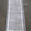 OLANLY Bathroom Rugs 59x20, Extra Soft and Absorbent Microfiber Bath Mat, Non-Slip, Machine Washable, Quick Dry Shaggy Bath Carpet, Suitable for Bathroom Floor, Tub, Shower (Runner, Grey)