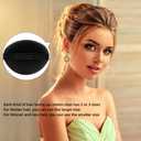 11 Pieces Hair Bump Sponge Volume Hair Bases Set Bump It Accessory for Volume Insert Styling Tools up Combs Clips Sponge Bun Updo Accessories for Women DIY Hairstyles(Black)