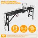 Scaffolding Work Platform, 29.9" to 47.2" Height Adjustable Work Platform, Foldable Scaffold for Building Construction, Interior Painting, Home Improvement450LBS Capacity, Black,5 Heights Options)