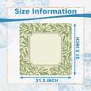 Green Leaf Mahjong Mat for Table 31.5 X 31.5 in, Gifts for Mahjong Players, Vintage Green Botanical Anti-Slip Table Cover Tablecloth for Poker Board Card Tile Game Dominoes