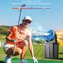 Ausic 9L Bucket Portable Misting Fan for Outdoors Patios, 30000mAh Rechargeable Battery Operated Camping Fan, 3 Strong Winds, 3 Large Spray Outlets, for Fishing/Travel/Garden Party/Golf/Tent/Office