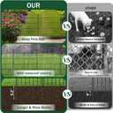 12 Pack No Dig Decorative Garden Fence Panels, 24in(H) x 24ft(L), Dog Fence Outdoor for Yard, Rustproof Metal Animal Barrier for Rabbits & Flowers, Temporary Fencing for Patio, RV