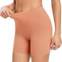Seamless Slip Shorts for Women Under Dress Shaping Boyshorts Panties Tummy Control Shapewear (Medium, #764 Brown(slip))