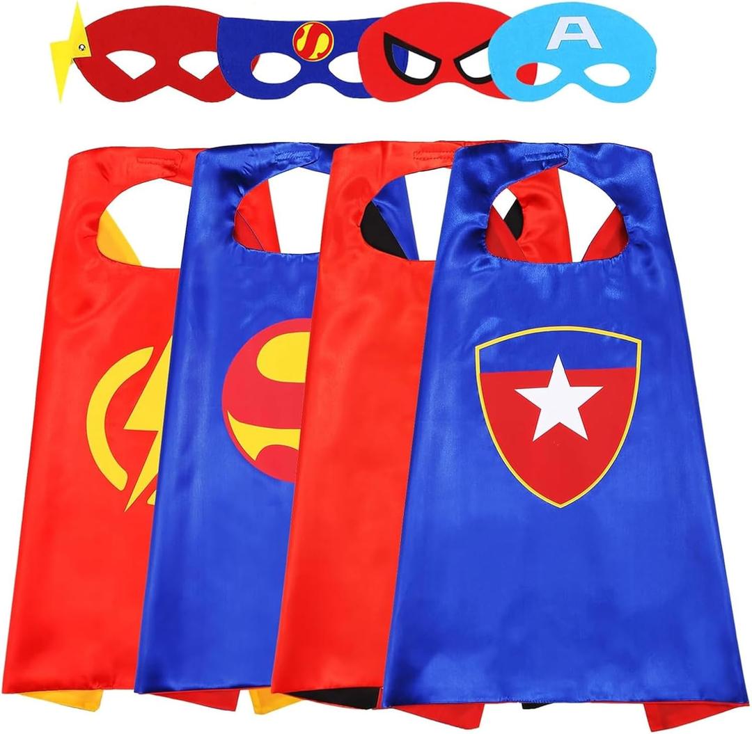 Superhero Capes and Mask for Kids Costumes for Boys Superhero Toys for Kids Cape Dress up Halloween Christmas Boy Gifts