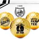 Funny Uncle Gifts Golf Balls Set for Men or Him, Perfect for Uncle, Coworkers, Boss, Golfers, Golf Lovers for Birthday & Father's Day - Gold