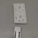 Girimax White Snowflakes Flameless Tealights with Remote Timer, Christmas LED Tea Votive Candles Battery Operated, Set of 2