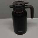 51oz Thermal Coffee Carafe, Stainless Steel Carafes for Hot Liquids 12 Hours, Insulated Coffee Carafes For Keeping Hot Coffee, Hot Water, Tea, Hot Beverage (Black)