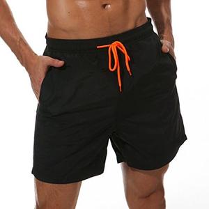 SILKWORLD Men's Swim Trunks Quick Dry Beach Shorts with Pockets Large