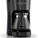 BLACK+DECKER 5-Cup Coffee Maker with On/Off Switch, Sneak-A-Cup Feature, and Easy-View Water Window, Black