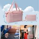 JUNGYOON Gym Bag for Women  Lightweight Weekender Overnight Bags with Toiletry Pouch, Quilted Travel Duffle Carry On Bag (Pink)