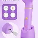 Bikini Trimmer for Women, Tiovara Painless Electric Razors Shaver IPX7 Waterproof Cordless Body Hair Trimmer Pubic Hair Removal with USB Charge Dock for Underarm Leg Arm Body Face Silk Skin (Purple)