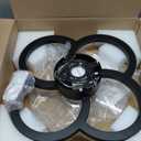 Ceiling Fans with Lights and Remote, Flush Mount Ceiling Fan with Light, 3000-6500K Dimmable Modern LED Ceiling Fans, 6 Wind Speeds, Low Profile Small Ceiling Fan for Bedroom, Kitchen, Office (18 inch, Matte Black)