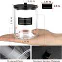 4 Pack 10 oz Acrylic Qtip Holder with Labels Dispenser- Bathroom Small Clear Plastic Canister Apothecary Jar Set Essentials Accessories Decor, Vanity Storage Organizer