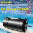 UST1202 Pool Pump Motor 2HP - Fit for A.O. Smith SP2615X20 Super Pump, 56J Frame, 115/230V Dual Voltage, 3450 RPM, 1045 Steel Shaft, Swimming Pool Replacement Motor